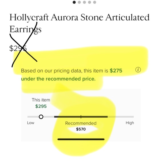 COLLECTOR ITEM Vtg Hollycraft 1956 Peacock Clip Earrings Emerald Articulated - Picture 6 of 7